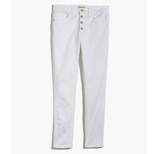 10" High-Rise Skinny Crop Jeans - Pure White